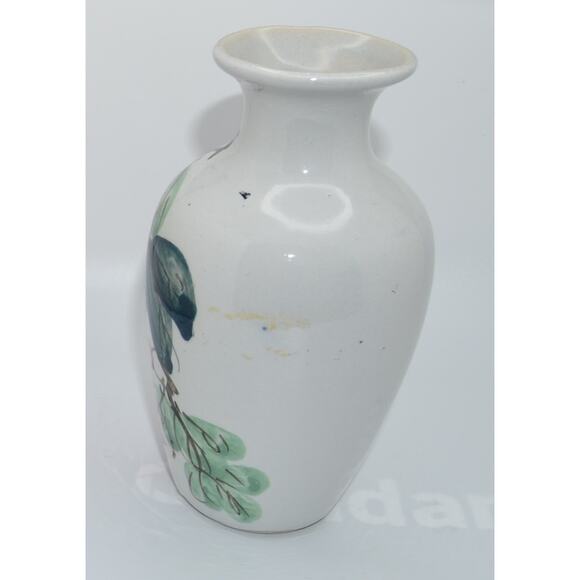 Brinn's Pittsburgh Ceramic Flowered Vase - Vintage Hand Painted Made in Taiwan - Picture 2 of 7